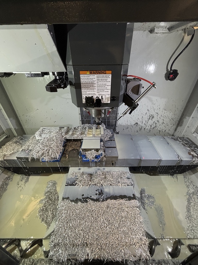 CNC milling in progress