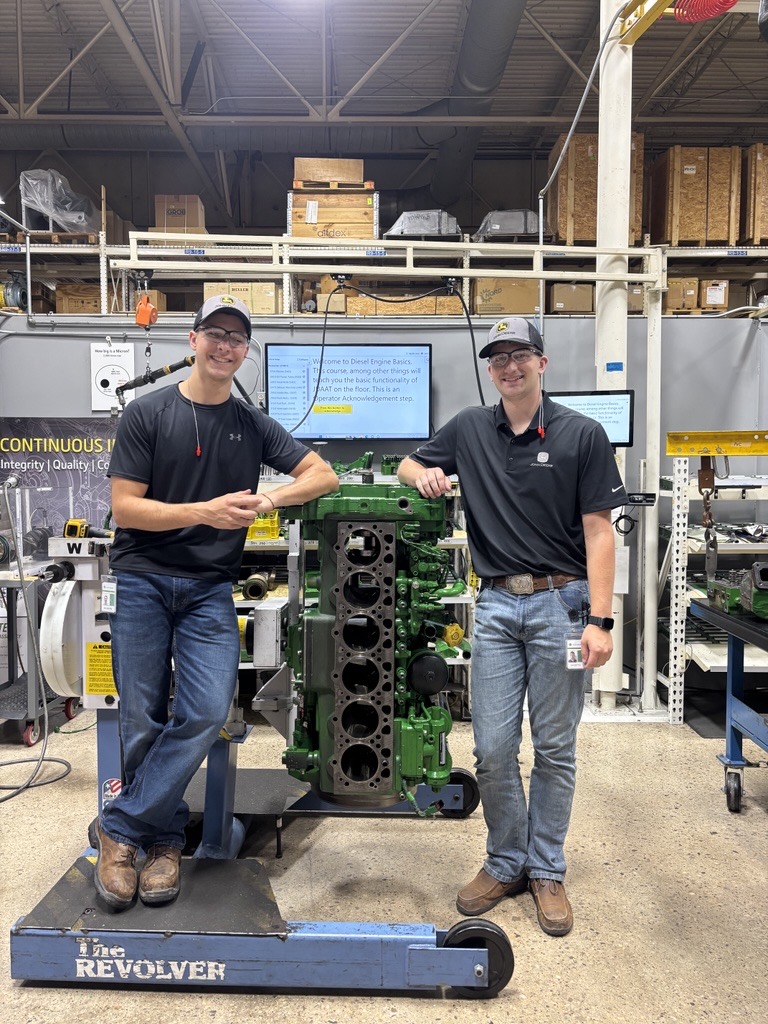Engine workshop during the John Deere internship