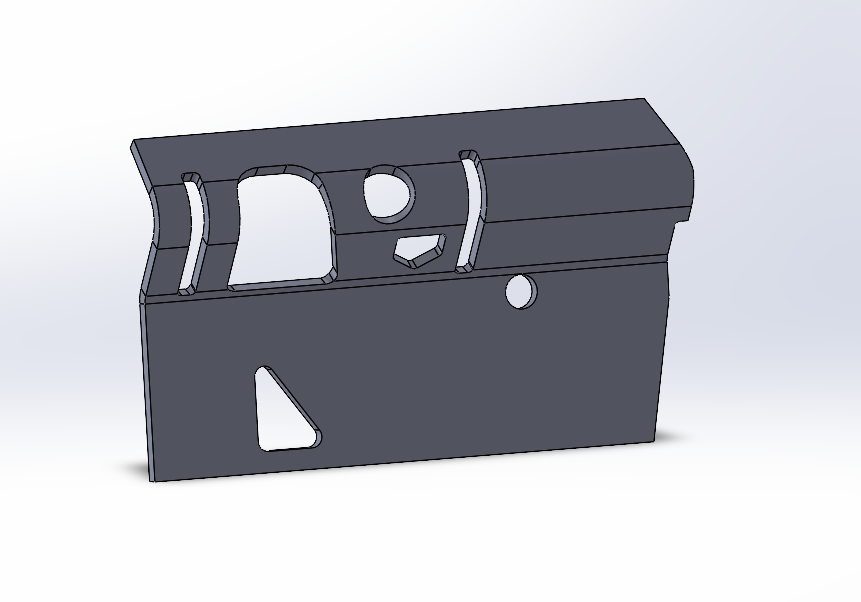 Right-hand Bobtach replacement plate CAD model