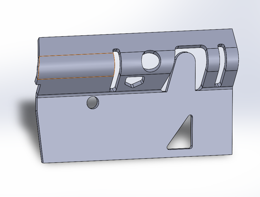 Left-hand Bobtach replacement plate CAD model