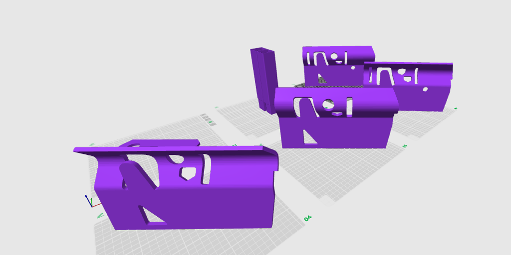 Bobtach prototype models arranged for 3D printing