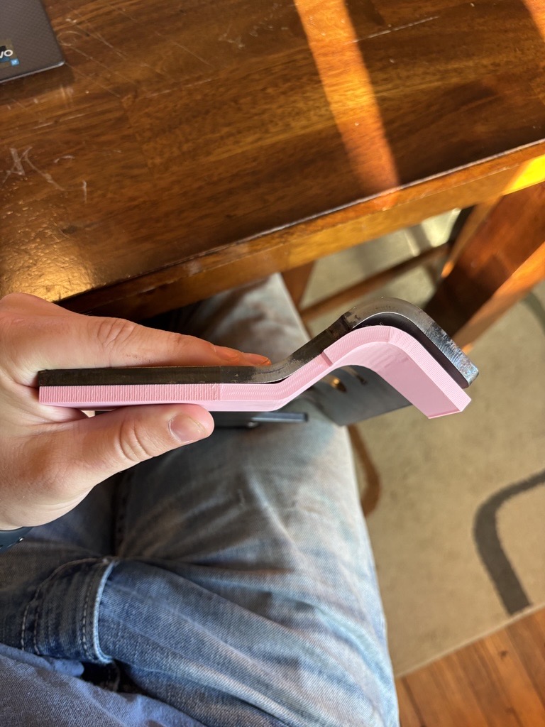 3D printed Bobtach profile compared with the original part